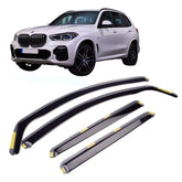 Bmw X5 G05 2019 On Stx Internal Wind Deflectors - 4pcs - Clip In Fitment - Dark Smoke - W170